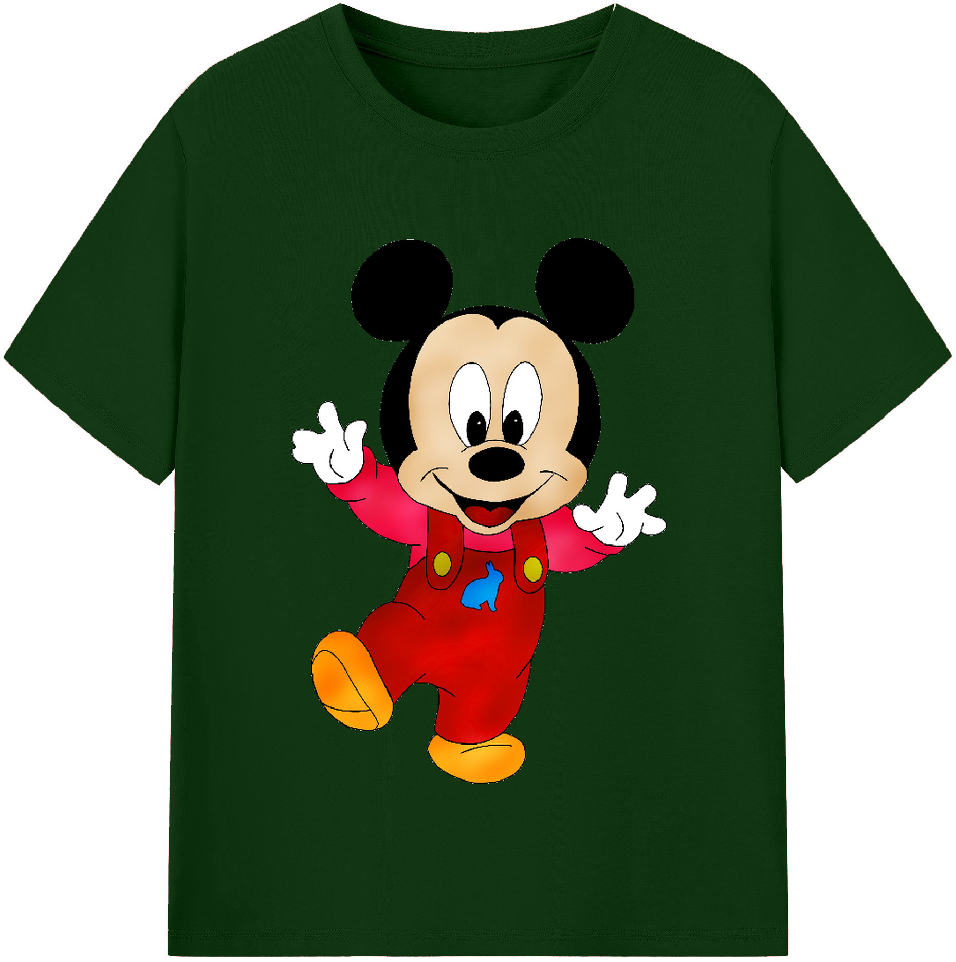 （画像用） ミッキーマウス Mickey Mouse 綿100％半袖Tシャツ（フロントプリント）